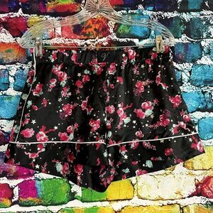 Victoria's Secret Polyester Silky Feel Floral Print Pajama Sleep Shorts Medium